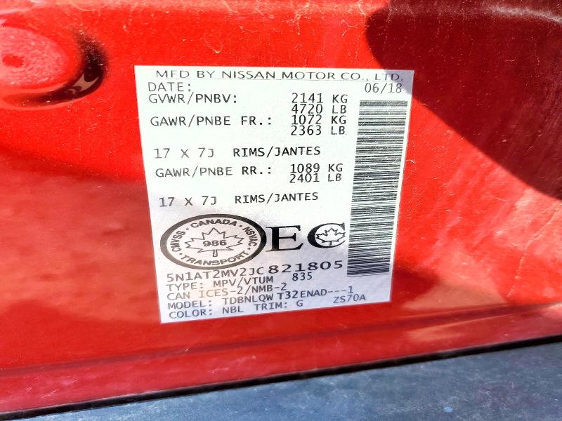 Aukcja sprzedaży 2018 Nissan Rogue, vin: 5N1AT2MV2JC821805, numer aukcji: 59175876