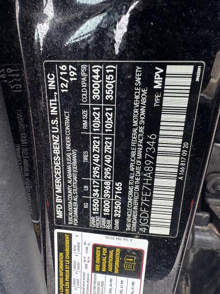 Aukcja sprzedaży 2017 Mercedes-benz Gls, vin: 4JGDF7FE7HA897346, numer aukcji: 62509956