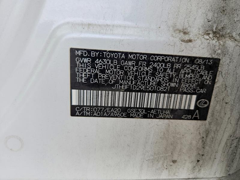 61564176 :رقم المزاد ، JTHBF1D29E5010821 vin ، 2014 Lexus Is مزاد بيع