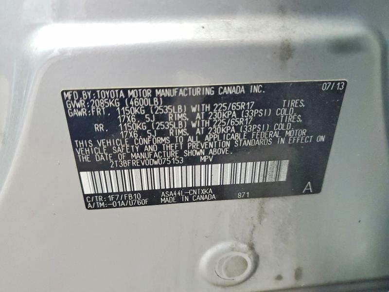 Aukcja sprzedaży 2013 Toyota Rav4, vin: 2T3BFREV0DW075153, numer aukcji: 61383866