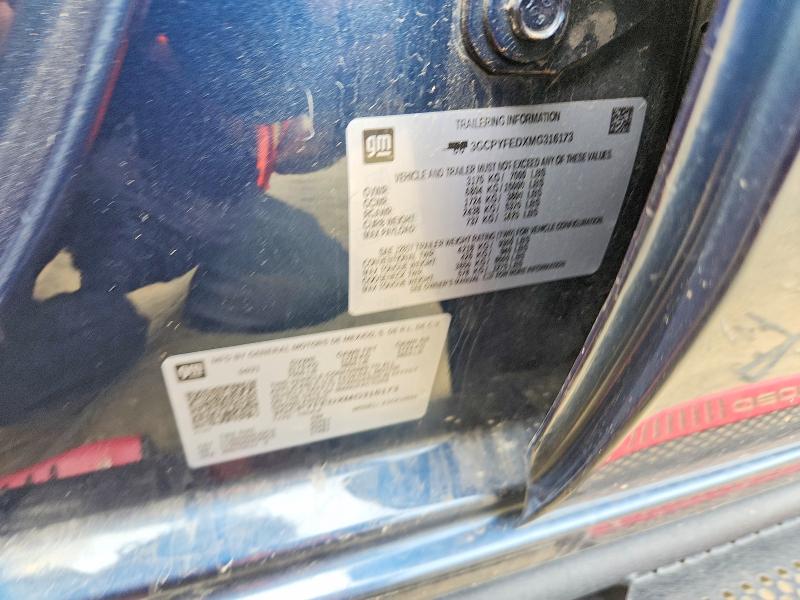 2021 Chevrolet Silverado მანქანა იყიდება აუქციონზე, vin: 3GCPYFEDXMG316173, აუქციონის ნომერი: 60644936