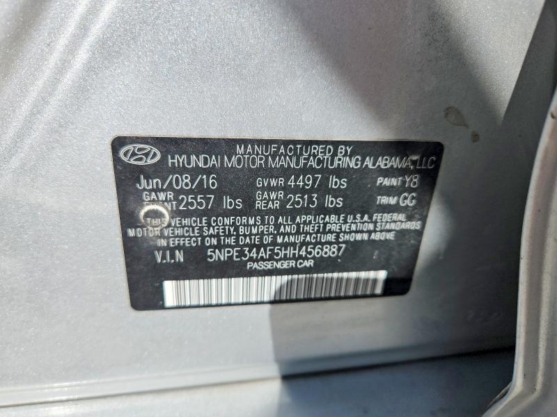 Продаж на аукціоні авто 2017 Hyundai Sonata, vin: 5NPE34AF5HH456887, номер лоту: 59976176