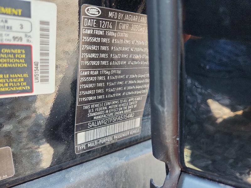 61937236 :رقم المزاد ، SALWR2TF5FA515440 vin ، 2015 Land Rover Range Rover Sport مزاد بيع