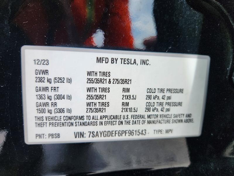 Aukcja sprzedaży 2023 Tesla Model Y, vin: 7SAYGDEF6PF961543, numer aukcji: 63288086