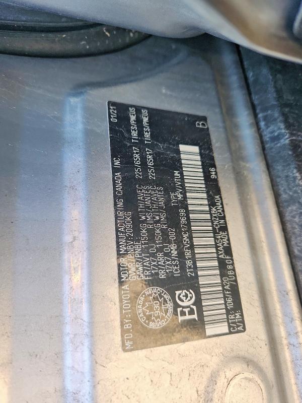Aukcja sprzedaży 2021 Toyota Rav4, vin: 2T3B1RFV5MC179698, numer aukcji: 62283316