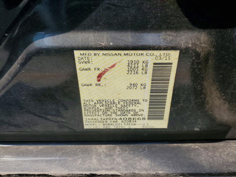 Продаж на аукціоні авто 2015 Nissan Altima, vin: 1N4AL3AP0FN408668, номер лоту: 63034246