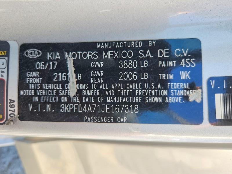 Продажа на аукционе авто 2018 Kia Forte, vin: 3KPFL4A71JE167318, номер лота: 60077506