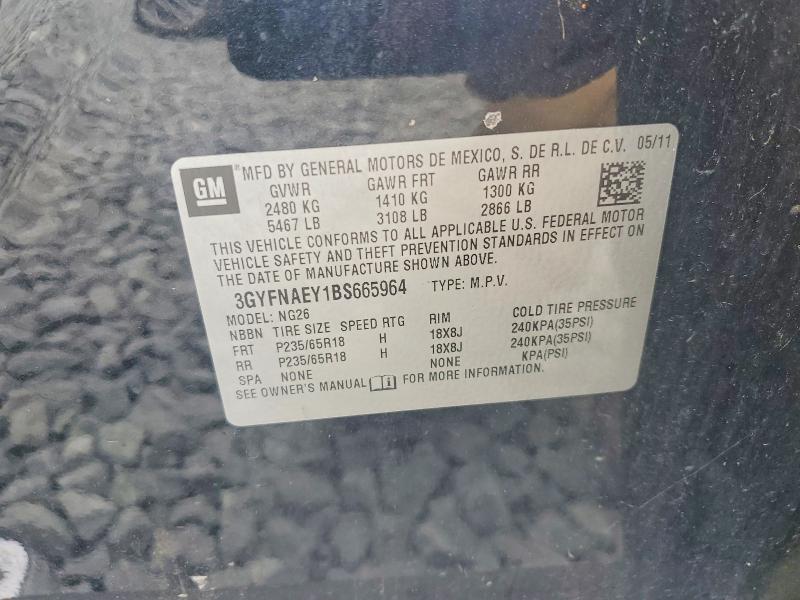 Aukcja sprzedaży 2011 Cadillac Srx, vin: 3GYFNAEY1BS665964, numer aukcji: 62666966