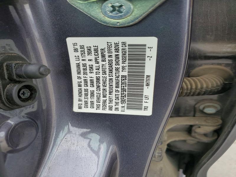 2015 Honda Civic მანქანა იყიდება აუქციონზე, vin: 19XFB2F58FE287638, აუქციონის ნომერი: 61733306