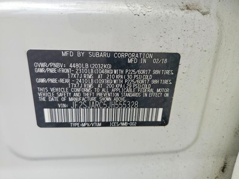 Продажа на аукционе авто 2018 Subaru Forester, vin: JF2SJARC5JH555328, номер лота: 59241866