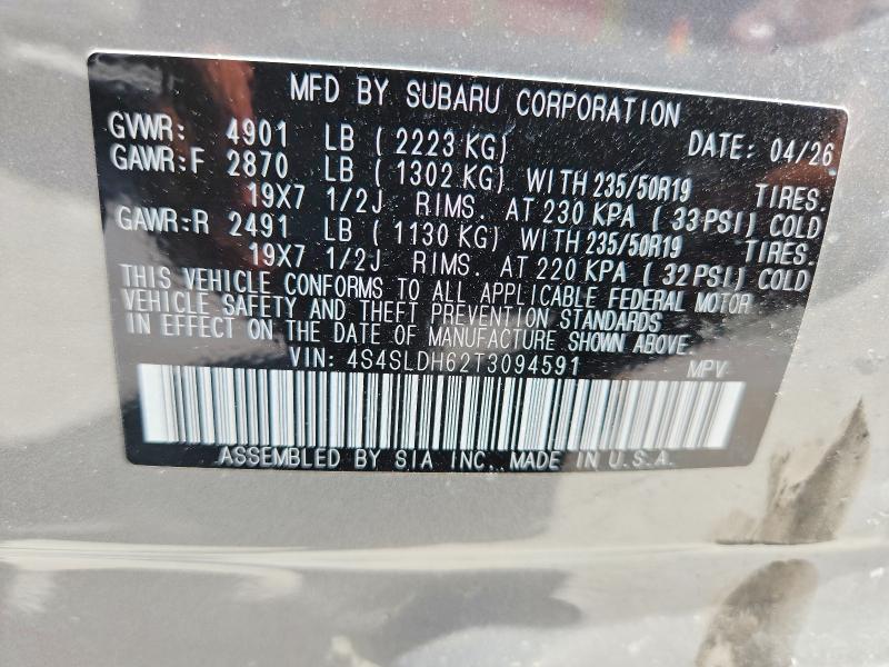 Auction sale of the 2026 Subaru Forester, vin: 4S4SLDH62T3094591, lot number: 62801756