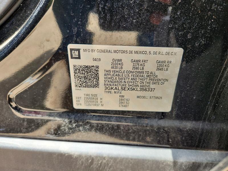 2019 Gmc Terrain მანქანა იყიდება აუქციონზე, vin: 3GKALSEX5KL356337, აუქციონის ნომერი: 60894556