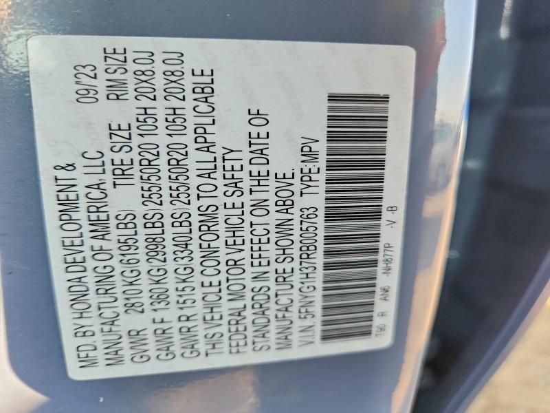 Продажа на аукционе авто 2024 Honda Pilot, vin: 5FNYG1H37RB005763, номер лота: 61742866