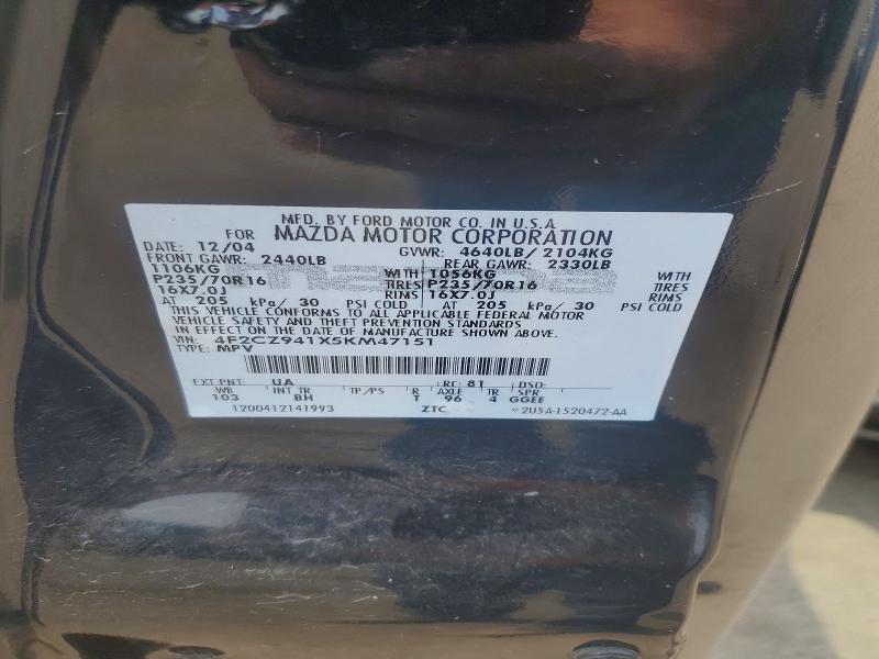 Продаж на аукціоні авто 2005 Mazda Tribute, vin: 4F2CZ941X5KM47151, номер лоту: 62671076
