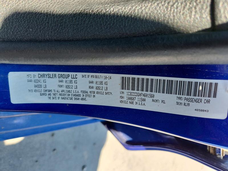 Продажа на аукционе авто 2015 Chrysler 200, vin: 1C3CCCDGXFN601560, номер лота: 61807246