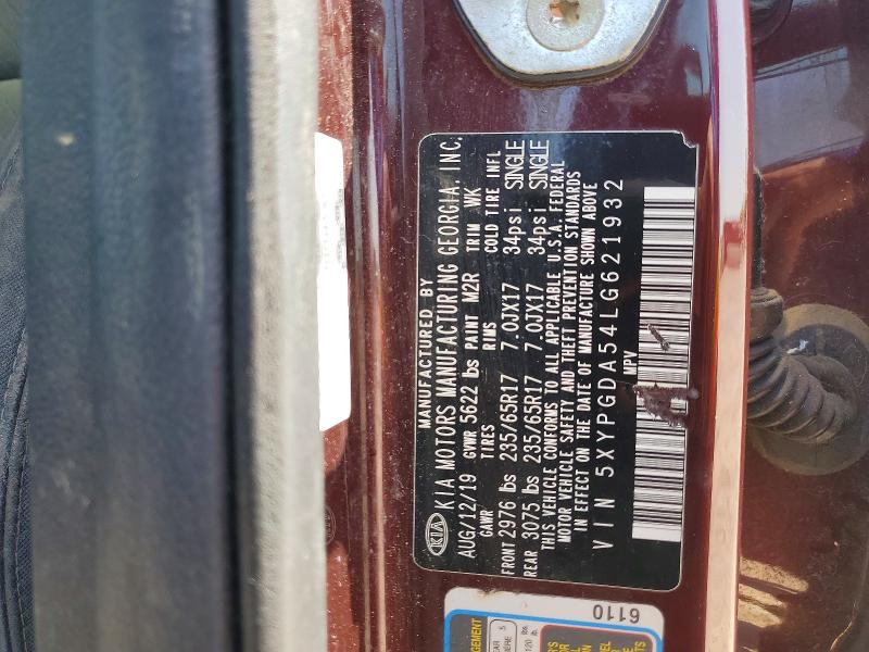 Продажа на аукционе авто 2020 Kia Sorento, vin: 5XYPGDA54LG621932, номер лота: 61933376
