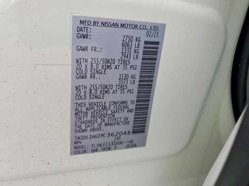 Продажа на аукционе авто 2023 Infiniti Qx60, vin: 5N1DL1HU2PC362048, номер лота: 60626456