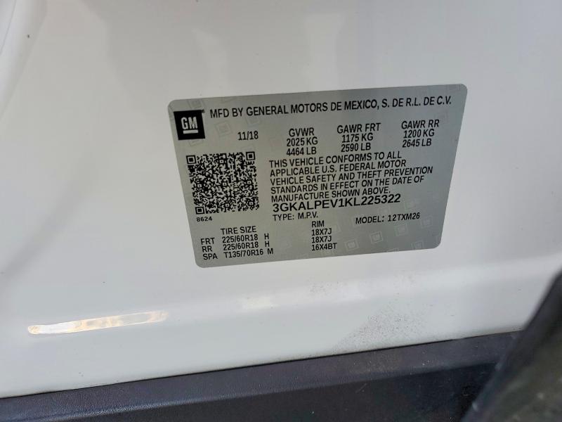 Aukcja sprzedaży 2019 Gmc Terrain, vin: 3GKALPEV1KL225322, numer aukcji: 60216906