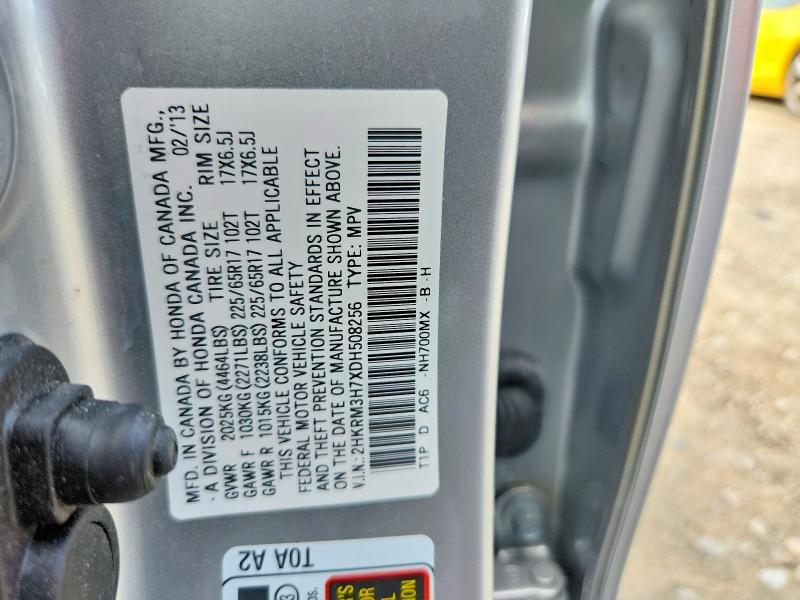 63389236 :رقم المزاد ، 2HKRM3H7XDH508256 vin ، 2013 Honda Cr-v مزاد بيع