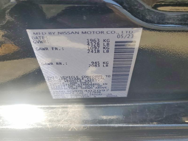 Aukcja sprzedaży 2023 Nissan Altima, vin: 1N4BL4CV9PN402097, numer aukcji: 61389576