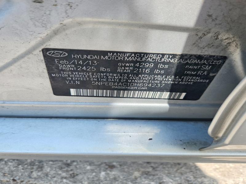 Aukcja sprzedaży 2013 Hyundai Sonata, vin: 5NPEB4AC1DH694237, numer aukcji: 60442446