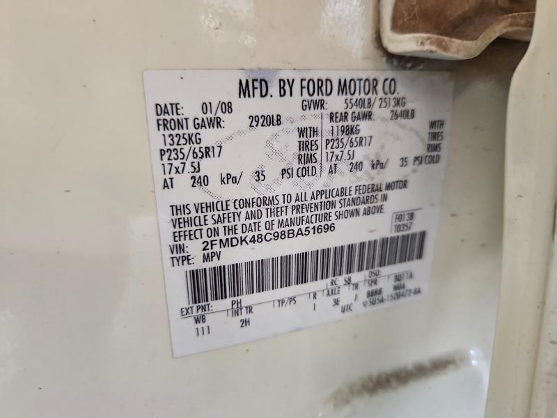 Aukcja sprzedaży 2008 Ford Edge, vin: 2FMDK48C98BA51696, numer aukcji: 62250256