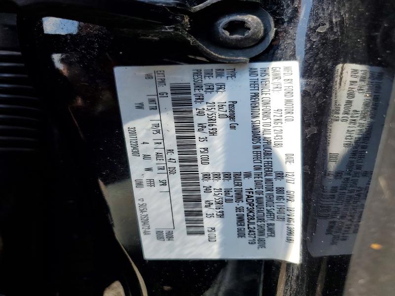 59854996 :رقم المزاد ، 1FADP3K28JL243719 vin ، 2018 Ford Focus مزاد بيع