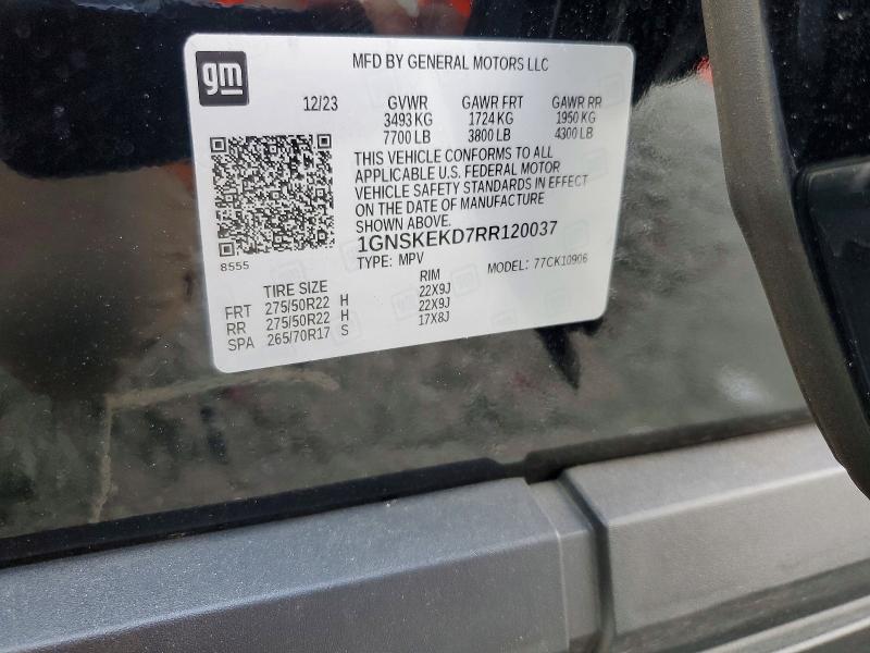 Продажа на аукционе авто 2024 Chevrolet Suburban, vin: 1GNSKEKD7RR120037, номер лота: 60293526
