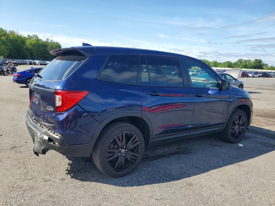 60231376 :رقم المزاد ، 5FNYF8H21KB016153 vin ، 2019 Honda Passport Dx مزاد بيع