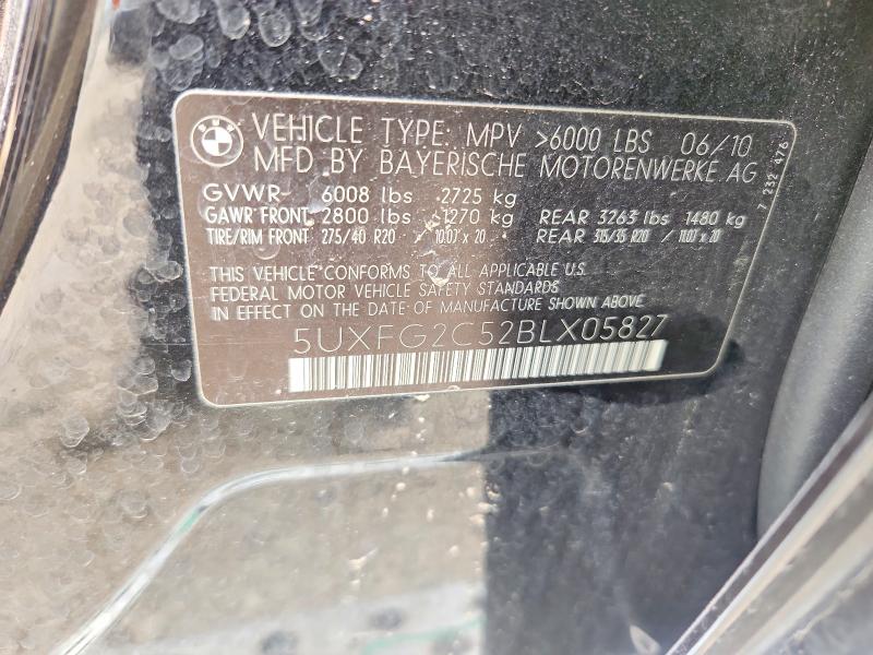 61536296 :رقم المزاد ، 5UXFG2C52BLX05827 vin ، 2011 Bmw X6 مزاد بيع