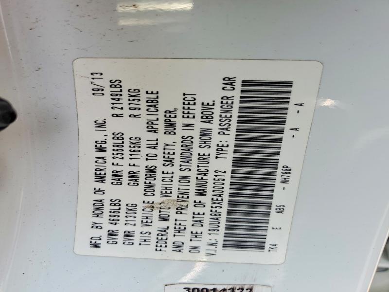 62681946 :رقم المزاد ، 19UUA8F5XEA000512 vin ، 2014 Acura Tl مزاد بيع