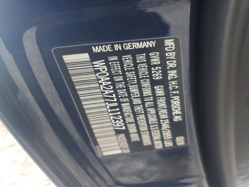 59539486 :رقم المزاد ، WP0AA2A77JL112397 vin ، 2018 Porsche Panamera مزاد بيع
