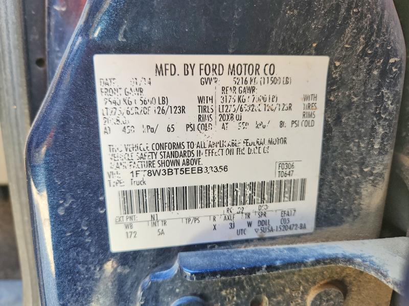 Продажа на аукционе авто 2014 Ford F350, vin: 1FT8W3BT5EEB33356, номер лота: 58150316