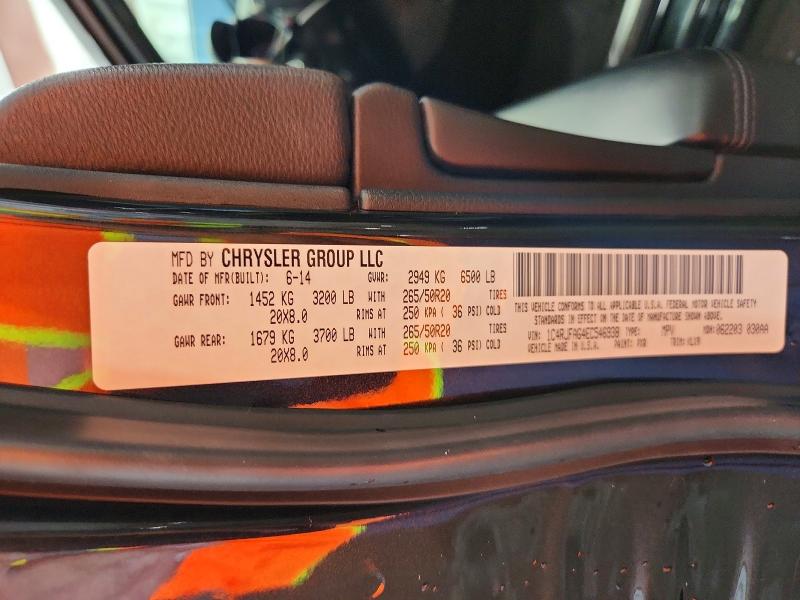 Продажа на аукционе авто 2014 Jeep Grand Cherokee, vin: 1C4RJFAG4EC546938, номер лота: 59285216