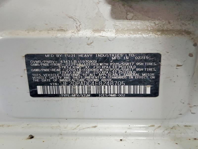 62416806 :رقم المزاد ، JF2GPADC4F8248705 vin ، 2015 Subaru Xv Crosstrek مزاد بيع