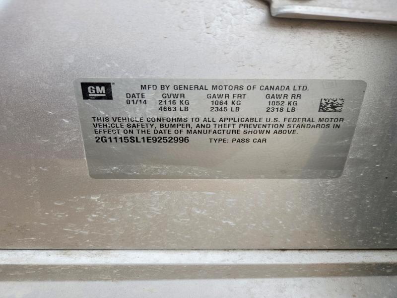 Aukcja sprzedaży 2014 Chevrolet Impala, vin: 2G1115SL1E9252996, numer aukcji: 61904866
