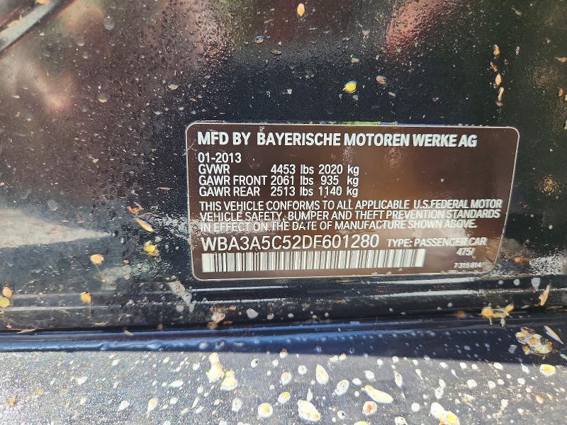 60525986 :رقم المزاد ، WBA3A5C52DF601280 vin ، 2013 Bmw 328 مزاد بيع