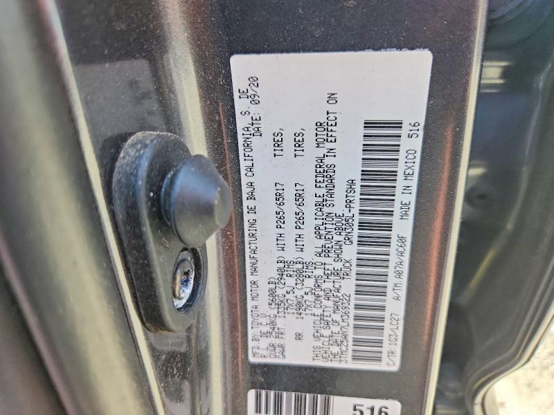 Aukcja sprzedaży 2020 Toyota Tacoma, vin: 3TMCZ5AN7LM369322, numer aukcji: 59378676