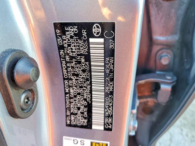 2020 Toyota Corolla მანქანა იყიდება აუქციონზე, vin: JTDEPRAE9LJ021654, აუქციონის ნომერი: 61779476