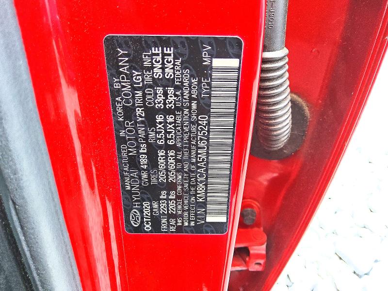 Продаж на аукціоні авто 2021 Hyundai Kona, vin: KM8K1CAA5MU675240, номер лоту: 62160886