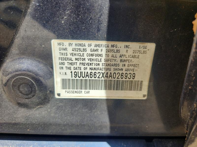 Aukcja sprzedaży 2004 Acura Tl, vin: 19UUA662X4A026939, numer aukcji: 60209146