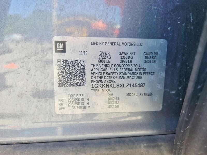 Aukcja sprzedaży 2020 Gmc Acadia, vin: 1GKKNKLSXLZ145487, numer aukcji: 60942106
