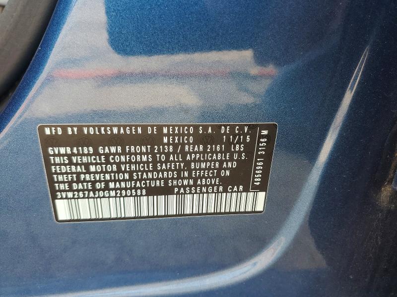 Aukcja sprzedaży 2016 Volkswagen Jetta, vin: 3VW267AJ0GM290588, numer aukcji: 62147936