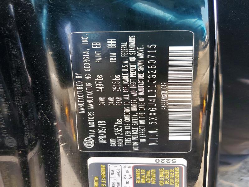 Продажа на аукционе авто 2018 Kia Optima, vin: 5XXGU4L31JG260715, номер лота: 61239866