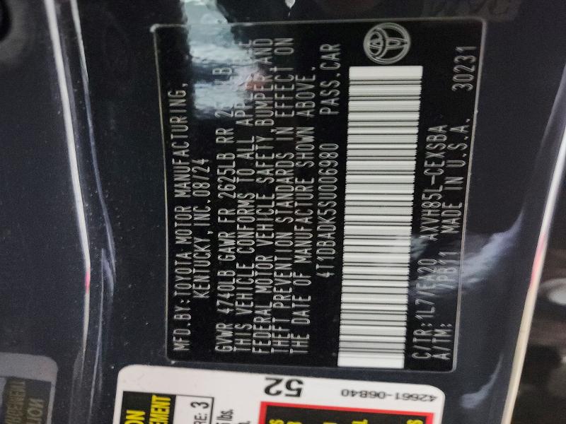 59849286 :رقم المزاد ، 4T1DBADK5SU006980 vin ، 2025 Toyota Camry مزاد بيع