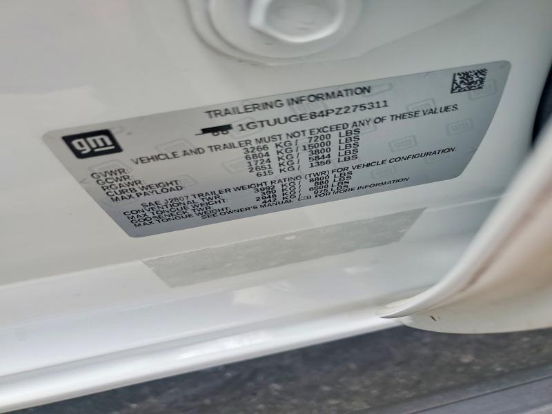 Aukcja sprzedaży 2023 Gmc Sierra, vin: 1GTUUGE84PZ275311, numer aukcji: 59615126