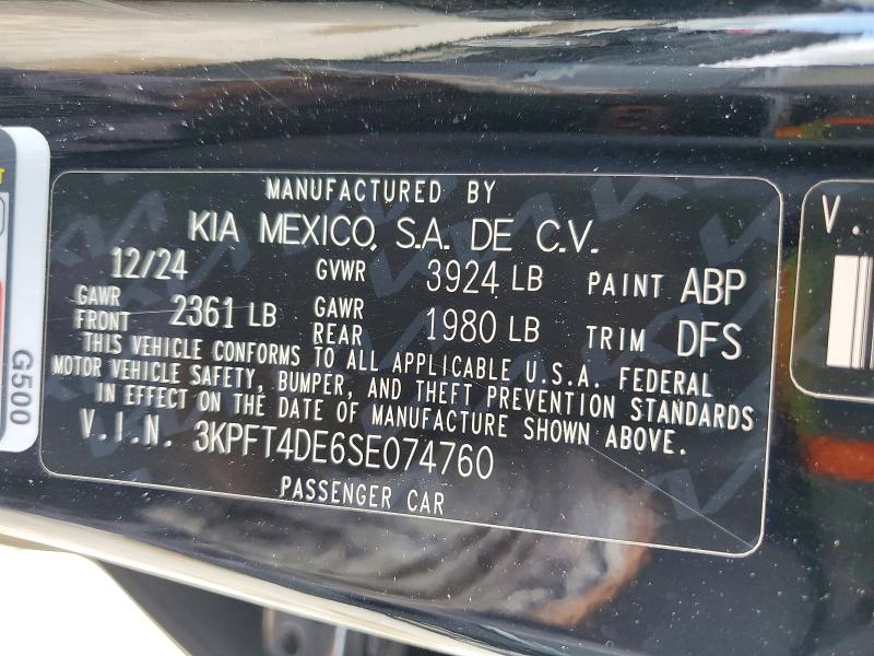 Продажа на аукционе авто 2025 Kia K4, vin: 3KPFT4DE6SE074760, номер лота: 60286556