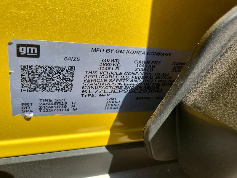 Продажа на аукционе авто 2025 Chevrolet Trax, vin: KL77LJEP9SC293042, номер лота: 61211646