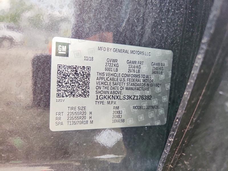 57620756 :رقم المزاد ، 1GKKNXLS3KZ176382 vin ، 2019 Gmc Acadia مزاد بيع
