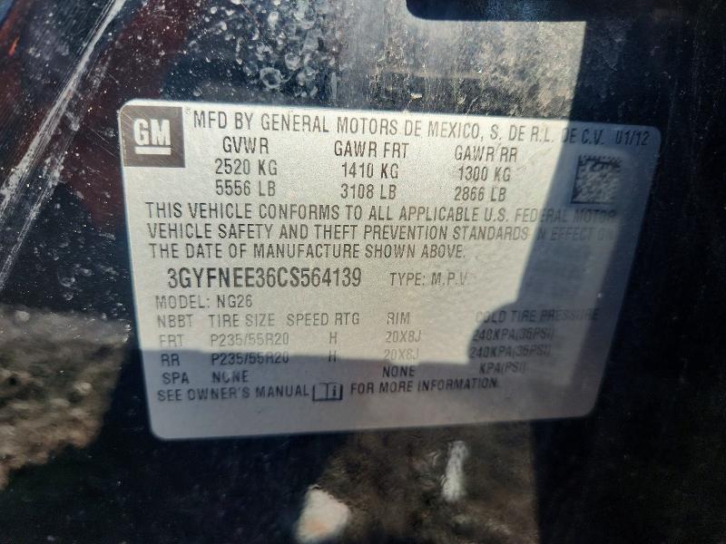 Продажа на аукционе авто 2012 Cadillac Srx, vin: 3GYFNEE36CS564139, номер лота: 59182516